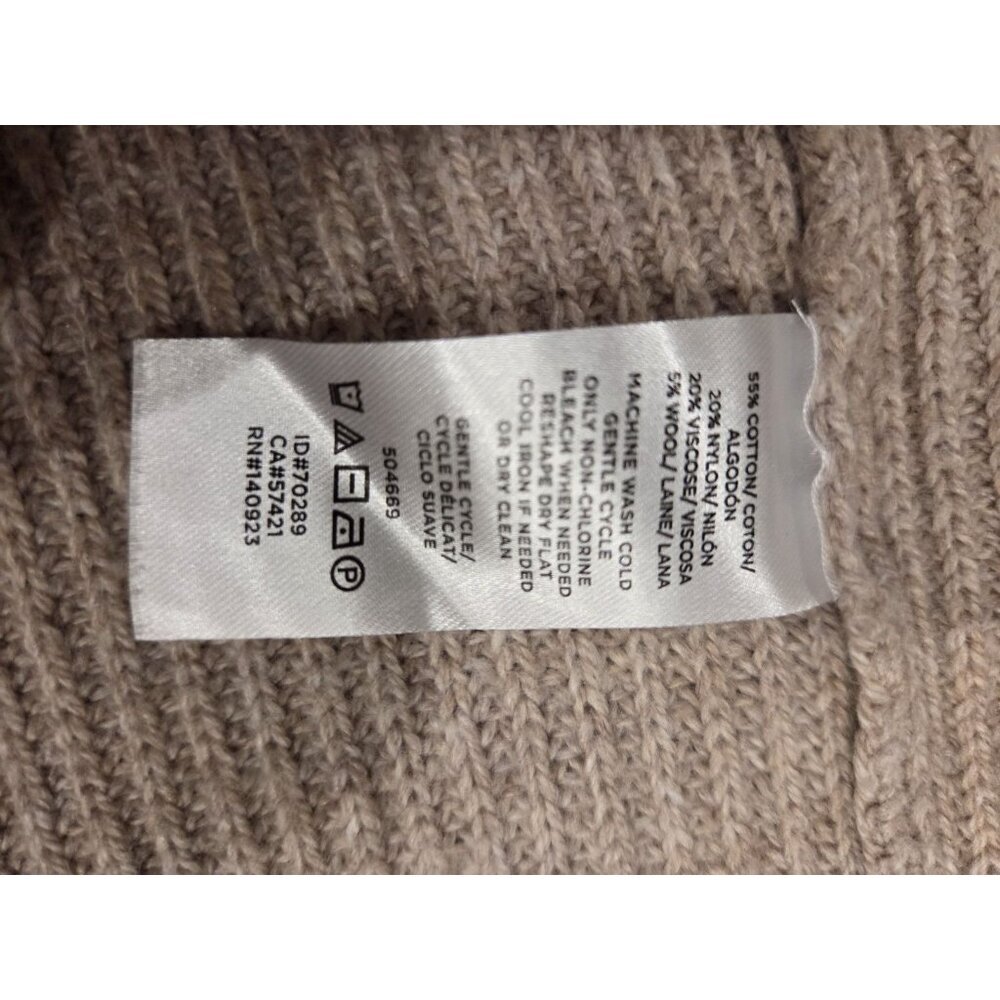 LOFT Plus Size 24/26 Beige Ribbed Open Front Long Cardigan Sweater - Picture 4 of 5